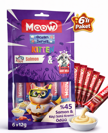 Somonlu Keçi Sütlü Yavru Kedi Krema Ödülü 6x12g Somonlu Keçi Sütlü Yavru Kedi Krema Ödülü 6x12g