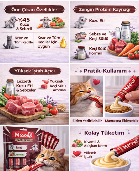 Ciğerli Kızılcıklı Keçi Sütlü Kedi Krema Ödülü 6x12g Ciğerli Kızılcıklı Keçi Sütlü Kedi Krema Ödülü 6x12g