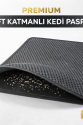 Kedi Elekli Tuvalet Önü Kum Tutucu Paspas 45 cm - 60 cm Gri Kedi Elekli Tuvalet Önü Kum Tutucu Paspas 45 cm - 60 cm Gri