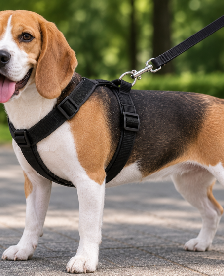 Gezdirme Kayışlı Dokuma Köpek Göğüs Tasma Seti 32*47-110 cm Siyah