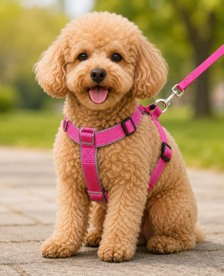 Gezdirme Kayışlı Dokuma Köpek Göğüs Tasma Seti 32*47-110 cm Pembe Gezdirme Kayışlı Dokuma Köpek Göğüs Tasma Seti 32*47-110 cm Pembe