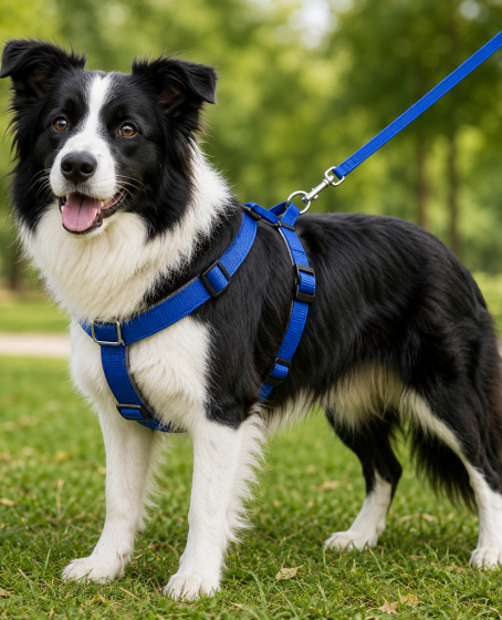 Gezdirme Kayışlı Dokuma Köpek Göğüs Tasma Seti 40*60-110 cm Mavi Gezdirme Kayışlı Dokuma Köpek Göğüs Tasma Seti 40*60-110 cm Mavi
