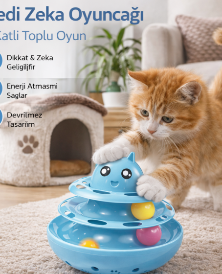 Hacıyatmaz Kedi Oyuncağı 3 Katlı Toplu Zeka Oyuncağı 20x21 cm – Devrilmez Interaktif Mama Oyuncağı Hacıyatmaz Kedi Oyuncağı 3 Katlı Toplu Zeka Oyuncağı 20x21 cm – Devrilmez Interaktif Mama Oyuncağı