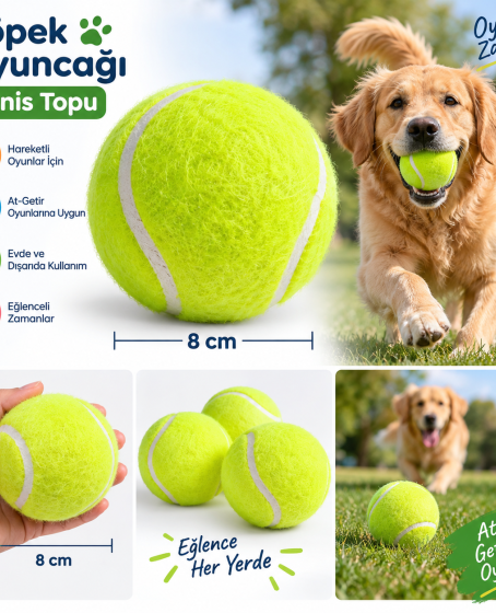 KP Köpek Oyuncağı Tenis Topu Sert 2’li 8 cm – Dayanıklı Köpek Topu KP Köpek Oyuncağı Tenis Topu Sert 2’li 8 cm – Dayanıklı Köpek Topu