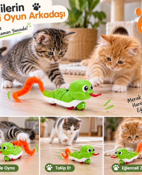 Kurmalı Hareketli Tekerlekli Komik Yılan Karışık Renkli 13 cm -30 cm