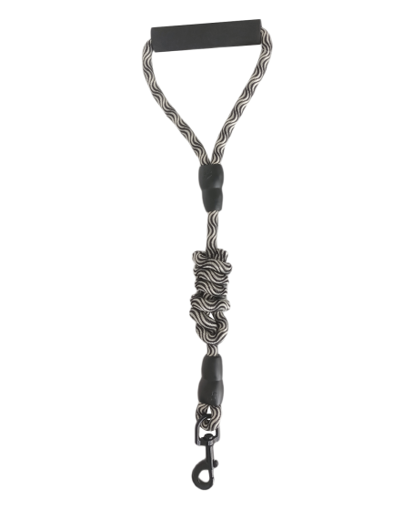 Köpek Göğüs Tasma Seti Dalga Desenli 1.5 cm*35-48 cm Siyah-Beyaz