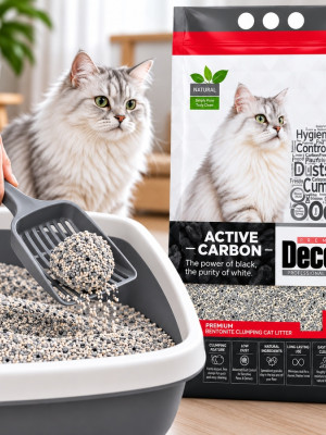 Decent Aktif Karbonlu Topaklanan Kedi Kumu 10 lt