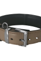 Deri Doğal Taşlı Köpek Boyun Tasması 28-33 cm X-Small Taba