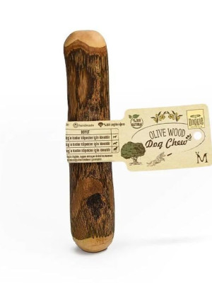 Doğal Zeytin Ağacı Çiğnenebilen Köpek Oyuncağı M 14 x 2,5 cm 15 kg