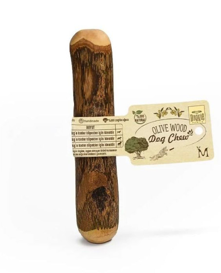 Doğal Zeytin Ağacı Çiğnenebilen Köpek Oyuncağı M 14 x 2,5 cm 15 kg