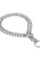 Eğitim Serisi Çift Sıra Boğma Zincirli Köpek Boyun Tasması - 2,5x35-45cm Chrome