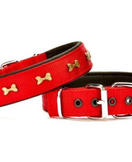 Softlu Metal Kemik Desenli Köpek Tasma 3 cm x 65 cm Kırmızı Softlu Metal Kemik Desenli Köpek Tasma 3 cm x 65 cm Kırmızı