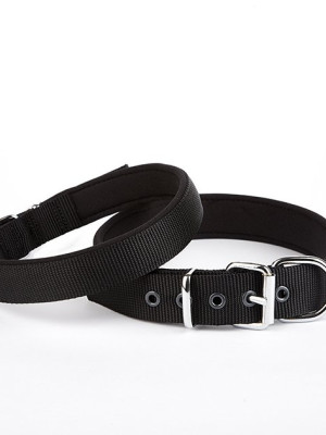 Dokuma Köpek Boyun Tasması 45-52 cm Siyah