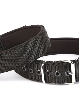 Seri Dokuma Köpek Boyun Tasması 5x55-65cm Siyah