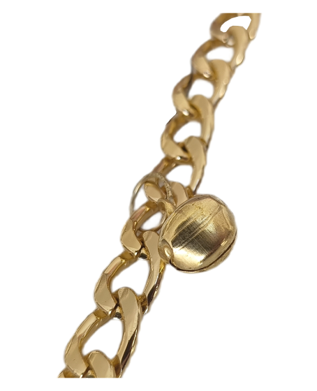 Kedi Ve Köpek Lüx Zincir Kolye 25-30 cm Medium Gold