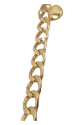 Kedi Ve Köpek Lüx Zincir Kolye 25-30 cm Medium Gold