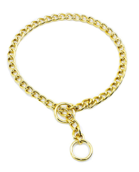 Eğitim Serisi Zincirli Köpek Boyun Tasması 3,5x65 cm - Gold Eğitim Serisi Zincirli Köpek Boyun Tasması 3,5x65 cm - Gold