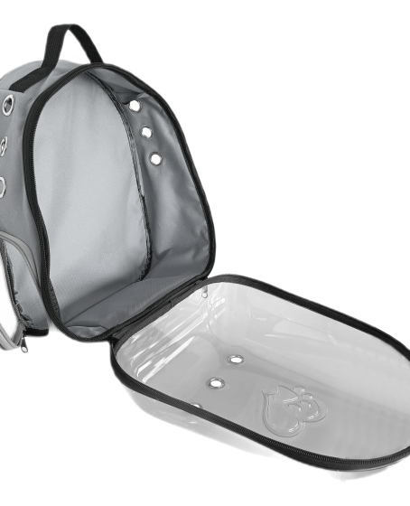 Kalpli Patili Astronot Şeffaf Taşıma Sırt Çantası Gri 24x32x42 cm Kalpli Patili Astronot Şeffaf Taşıma Sırt Çantası Gri 24x32x42 cm
