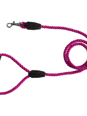 Üçlü Sarmallı Köpek Gezdirme Halatı 1 cm-120 cm Pembe