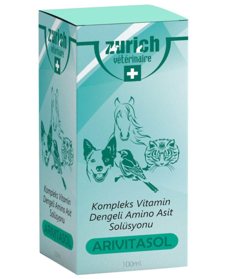Arivitasol Evcil Hayvanlar İçin Kompleks Vitamin Ve Dengeli Aminoasit Solüsyonu 100 ml Arivitasol Evcil Hayvanlar İçin Kompleks Vitamin Ve Dengeli Aminoasit Solüsyonu 100 ml
