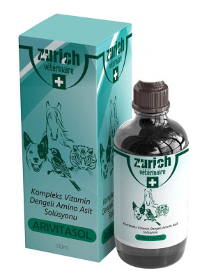 Arivitasol Evcil Hayvanlar İçin Kompleks Vitamin Ve Dengeli Aminoasit Solüsyonu 100 ml
