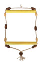 Doğal Ahşap Papağan Salıncağı Boncuklu 21 x 36 cm Doğal Ahşap Papağan Salıncağı Boncuklu 21 x 36 cm