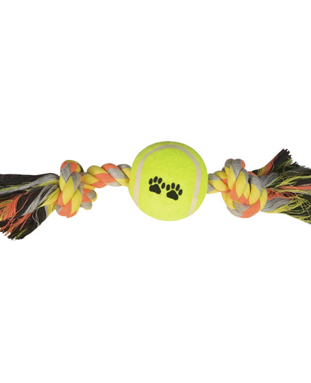 Tenis Toplu Kısa Düğümlü Köpek Diş İpi 7-26 cm Sarı Tenis Toplu Kısa Düğümlü Köpek Diş İpi 7-26 cm Sarı