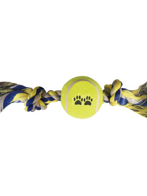 Tenis Toplu Kısa Düğümlü Köpek Diş İpi 7-26 cm Mavi