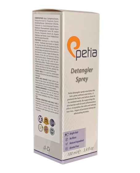 Petia Paw Detagler Sprey Doğal Kedi Köpek Kıtık Açıcı Spreyi 100 ml Petia Paw Detagler Sprey Doğal Kedi Köpek Kıtık Açıcı Spreyi 100 ml