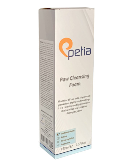 Petia Paw Cleansing Foam Doğal Kedi Köpek Pati Temizleme Köpüğü 150 ml