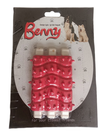 Benny Diş Kaşıma Köpek Oyuncağı Kaburga 10 cm 3 lü Benny Diş Kaşıma Köpek Oyuncağı Kaburga 10 cm 3 lü