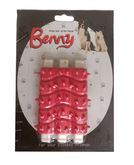 Benny Diş Kaşıma Köpek Oyuncağı Kaburga 10 cm 3 lü Benny Diş Kaşıma Köpek Oyuncağı Kaburga 10 cm 3 lü