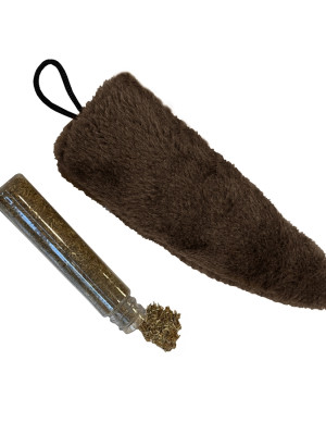 Kedi Oyuncağı Kedi Otlu Peluş Kuyruk 18-20 cm Kahverengi