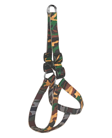 Köpek Göğüs Tasma Seti Dokuma 3 cm*70-90 cm Kamuflaj Köpek Göğüs Tasma Seti Dokuma 3 cm*70-90 cm Kamuflaj