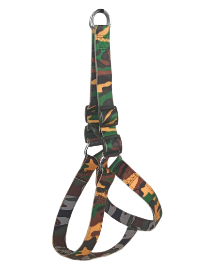 Köpek Göğüs Tasma Seti Dokuma 3 cm*70-90 cm Kamuflaj Köpek Göğüs Tasma Seti Dokuma 3 cm*70-90 cm Kamuflaj
