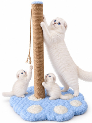 Pati Tabanlı Doğal Jut İpli Kedi Tırmalama Tahtası Karışık Renklerde 35-40 cm