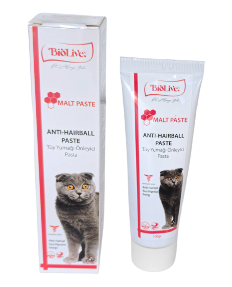 Biolive AntiHairBall Kediler İçin Tüy Yumağı Önleyici Paste 100gr Biolive AntiHairBall Kediler İçin Tüy Yumağı Önleyici Paste 100gr