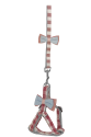 Köpek Göğüs Tasma Seti Ekose Desenli Papyonlu 1.5 cm*35-48 cm Kırmızı Köpek Göğüs Tasma Seti Ekose Desenli Papyonlu 1.5 cm*35-48 cm Kırmızı