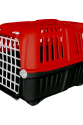 Sert Plastik Kedi Köpek Taşıma Çantası 28 X 44 X 32 cm Kırmızı Gri Sert Plastik Kedi Köpek Taşıma Çantası 28 X 44 X 32 cm Kırmızı Gri