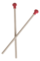 Doğal Ahşap Kuş Tüneği 1.2 cm-25 cm Standart  Kırmızı (2 Adet)