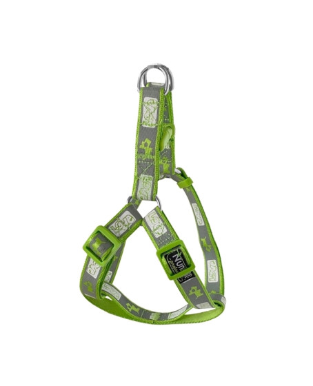 Köpek Göğüs Tasma Seti Köpek Desenli 120 cm-34 cm-47 cm Yeşil