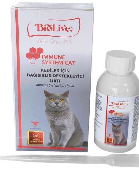 Biolive Immune Cat Kediler İçin Bağışıklık Destekleyici Sıvı Vitamin 100ml Biolive Immune Cat Kediler İçin Bağışıklık Destekleyici Sıvı Vitamin 100ml