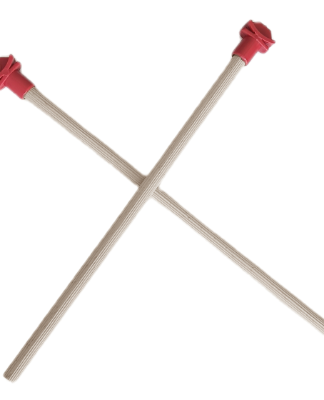 Doğal Ahşap Kuş Tüneği 1.2 cm-25 cm Standart  Kırmızı (2 Adet)