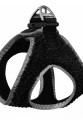 Üç Kilitli Kürklü Kedi Köpek Göğüs Tasması 24-28 cm XX-Small Siyah
