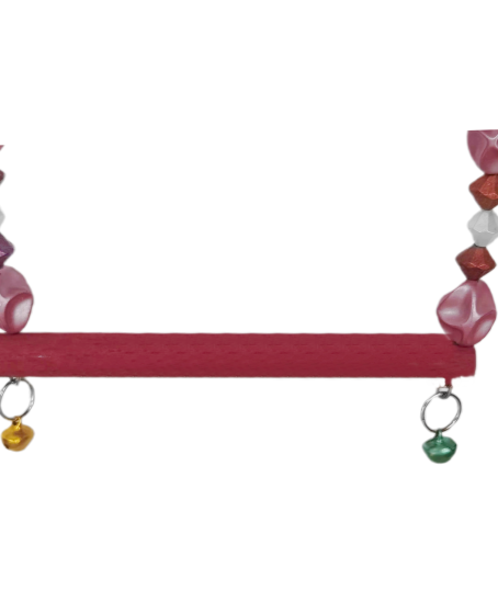 Boncuklu Ve Tünekli Kuş Salıncağı 10 cm-14 cm Bordo Boncuklu Ve Tünekli Kuş Salıncağı 10 cm-14 cm Bordo