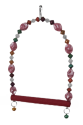 Boncuklu Ve Tünekli Kuş Salıncağı 10 cm-14 cm Bordo Boncuklu Ve Tünekli Kuş Salıncağı 10 cm-14 cm Bordo