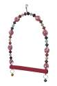 Boncuklu Ve Tünekli Kuş Salıncağı 10 cm-14 cm Bordo Boncuklu Ve Tünekli Kuş Salıncağı 10 cm-14 cm Bordo