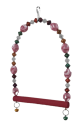 Boncuklu Ve Tünekli Kuş Salıncağı 10 cm-14 cm Bordo Boncuklu Ve Tünekli Kuş Salıncağı 10 cm-14 cm Bordo