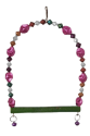 Boncuklu Ve Tünekli Kuş Salıncağı 10 cm-14 cm Bordo Boncuklu Ve Tünekli Kuş Salıncağı 10 cm-14 cm Bordo