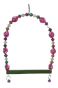 Boncuklu Ve Tünekli Kuş Salıncağı 10 cm-14 cm Bordo Boncuklu Ve Tünekli Kuş Salıncağı 10 cm-14 cm Bordo